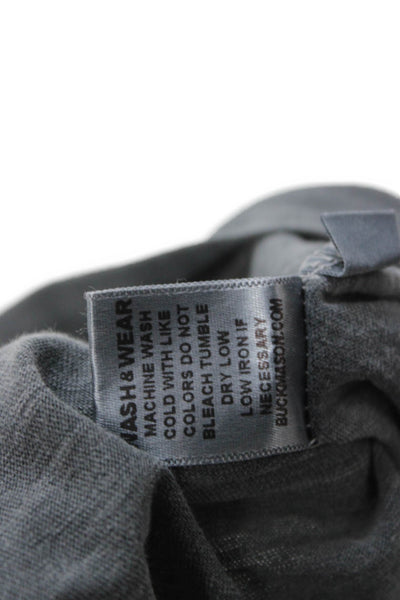 Buck Mason Mens Basic Gray V-Neck Solid 100% Cotton T-Shirt Size S