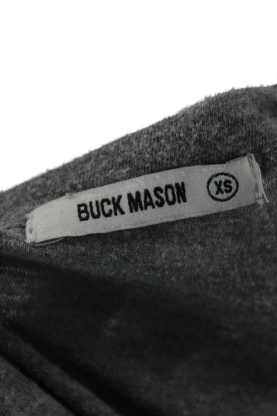 Buck Mason Mens Basic Gray Crew Neck T-Shirt Short Sleeve Size XS