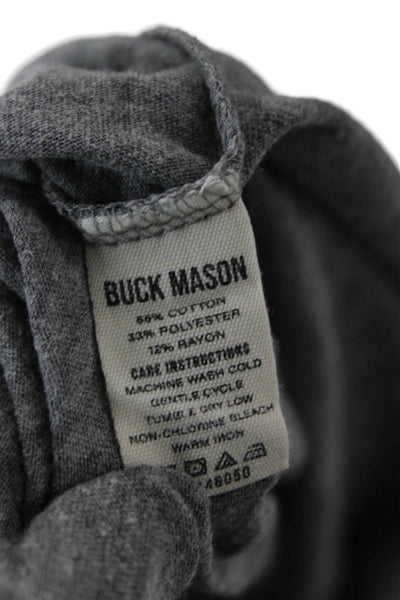 Buck Mason Mens Basic Gray Crew Neck T-Shirt Short Sleeve Size XS