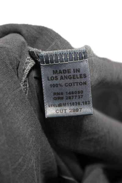 Buck Mason Mens Basic Gray 100% Cotton Crew Neck Long Sleeve T-Shirt Size XS