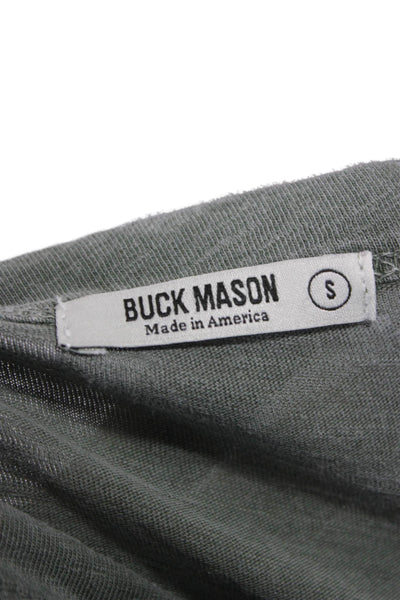 Buck Mason Mens Basic Green 100% Cotton Crew Neck T-Shirt Size S