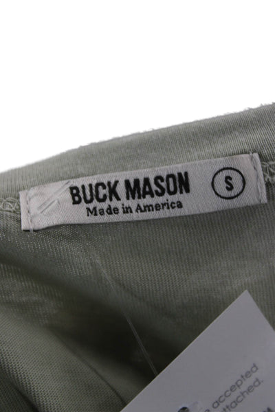 Buck Mason Mens Basic Green 100% Cotton Crew Neck T-Shirt Size S
