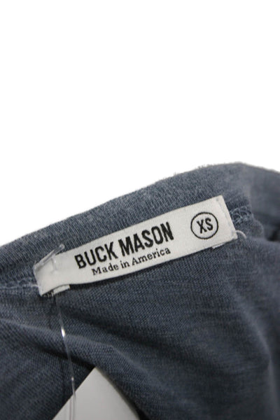 Buck Mason Mens Basic Cotton Gray Crew Neck Short Sleeve T-Shirt Size XS