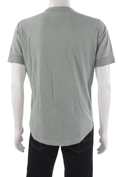 Buck Mason Mens Green Cotton Henley Short Sleeve Basic T-Shirt Size S