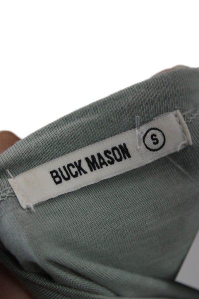 Buck Mason Mens Green Cotton Henley Short Sleeve Basic T-Shirt Size S