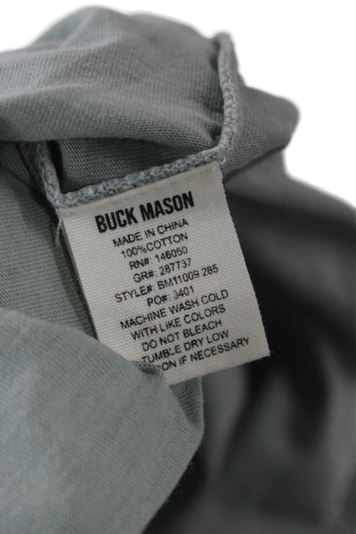 Buck Mason Mens Green Cotton Henley Short Sleeve Basic T-Shirt Size S