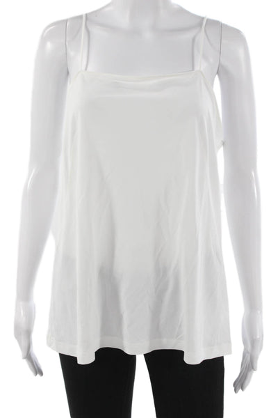 Akris Punto Womens White Viscose Square Neck Camisole Size 14