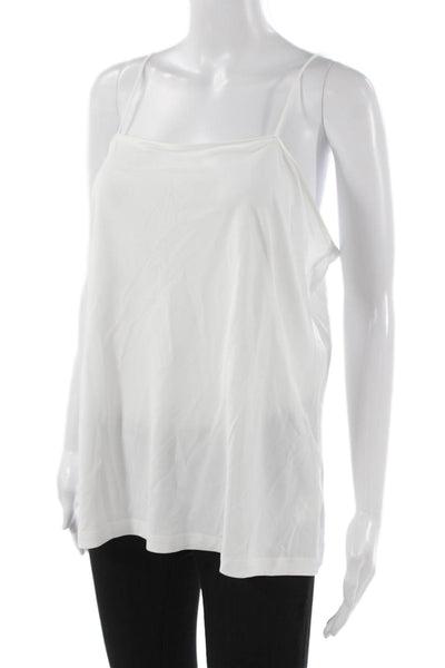 Akris Punto Womens White Viscose Square Neck Camisole Size 14