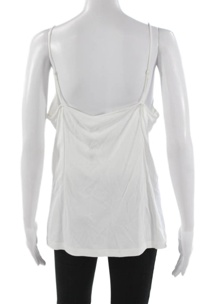 Akris Punto Womens White Viscose Square Neck Camisole Size 14