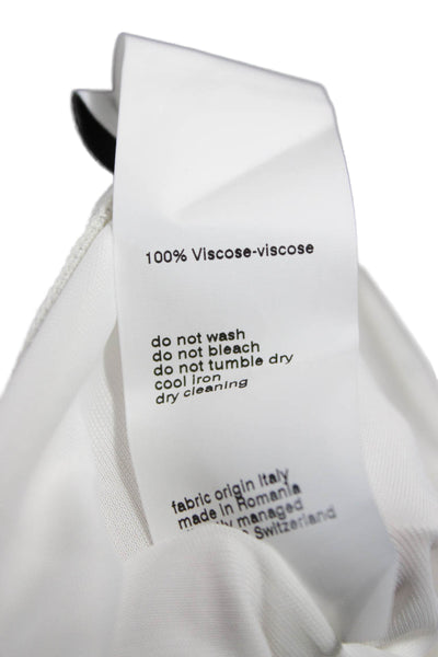Akris Punto Womens White Viscose Square Neck Camisole Size 14