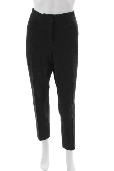 Akris Punto Womens Cropped Gray Pants Zip Closure Size 12