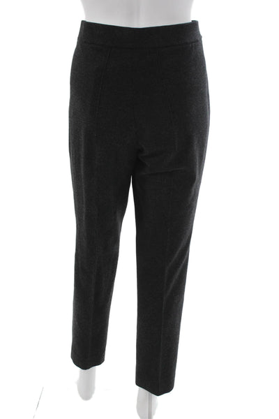 Akris Punto Womens Cropped Gray Pants Zip Closure Size 12