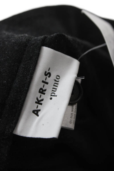 Akris Punto Womens Cropped Gray Pants Zip Closure Size 12