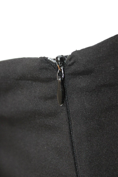 Piazza Sempione Unisex Cropped Black Silk Blend Pants Zip Size 48