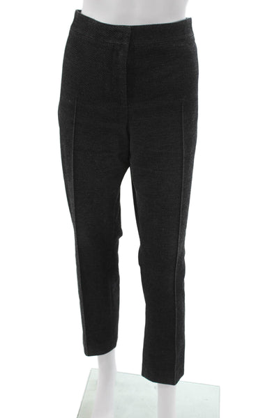 Akris Punto Women Gray Herringbone Polyester Dress Pants Zip Size 12
