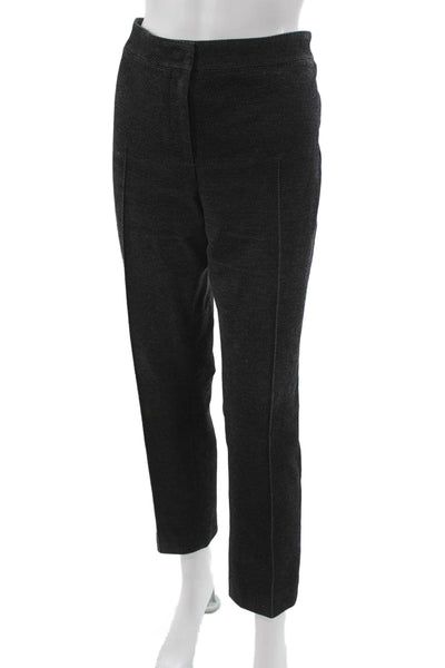 Akris Punto Women Gray Herringbone Polyester Dress Pants Zip Size 12