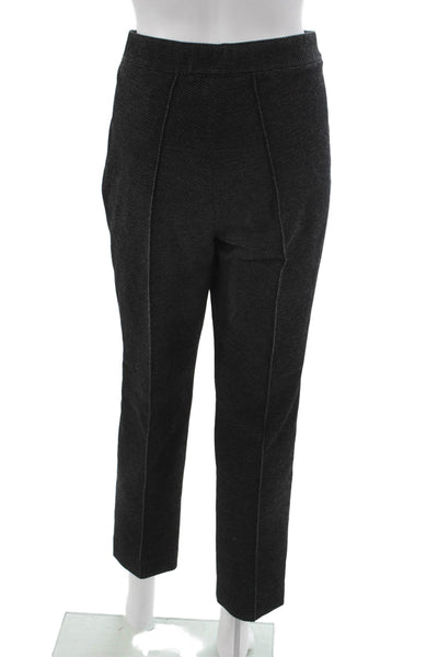 Akris Punto Women Gray Herringbone Polyester Dress Pants Zip Size 12