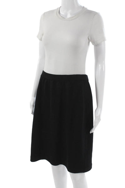 St. John Basics Women Black Straight Pencil Short Knit Skirt Size 10