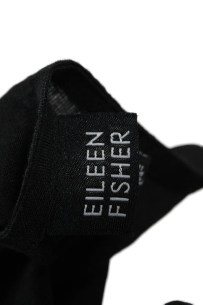 Eileen Fisher Women Sleeveless Scoop Neck Linen Set Black Zip Size L