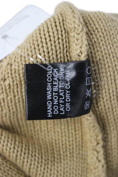 Rowing Blazers Women Cropped Tank Mock Neck Cotton Sleeveless Beige Size XS