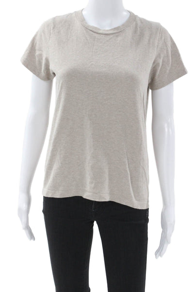 Brandy Melville Teens Beige Basic Cotton Crewneck Tee Size One Size