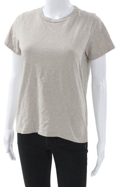 Brandy Melville Teens Beige Basic Cotton Crewneck Tee Size One Size