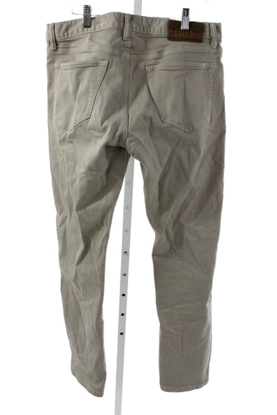 Todd Snyder Mens Gray Chino Pants Button Closure Size 32