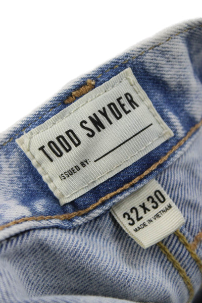 Todd Snyder Men's Tapered Jeans Blue Cotton Button Fly Size 32