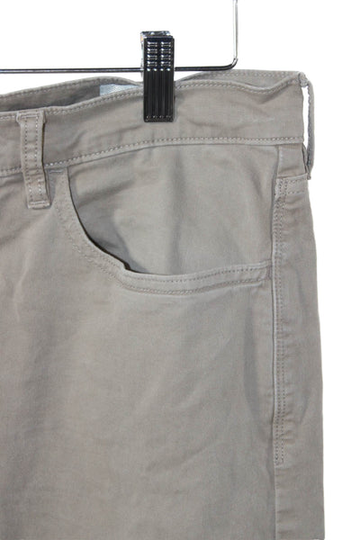Flint and Tinder Mens Chino Pants Beige Cotton Button Closure Size 32