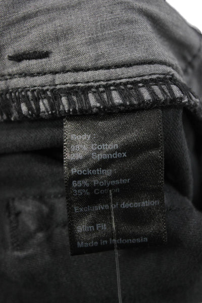 Flint and Tinder Mens Gray Cotton Skinny Jeans Size 32