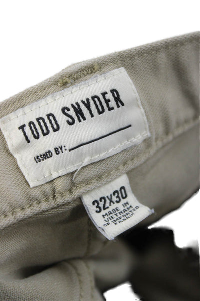 Todd Snyder Mens Beige Chinos 90% Cotton Button Fly Size 32