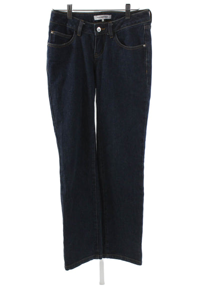 We Wore What Women Straight Blue Low Rise Cotton Jeans Size 24