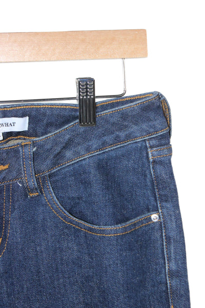 We Wore What Women Straight Blue Low Rise Cotton Jeans Size 24