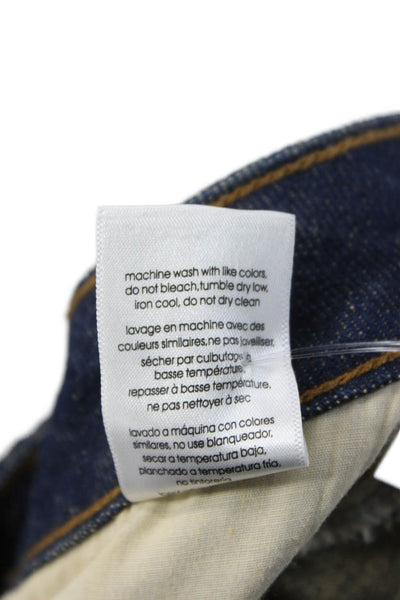We Wore What Women Straight Blue Low Rise Cotton Jeans Size 24