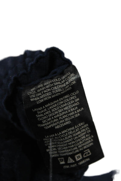 Banana Republic Women Blue Ankle Pants Pull On Linen Blend Size L