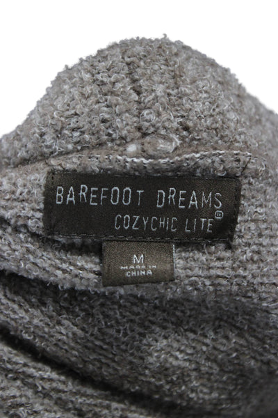 Barefoot Dreams Women Brown Cowl Neck Long Sleeve Cardigan Nylon Cozy Size M