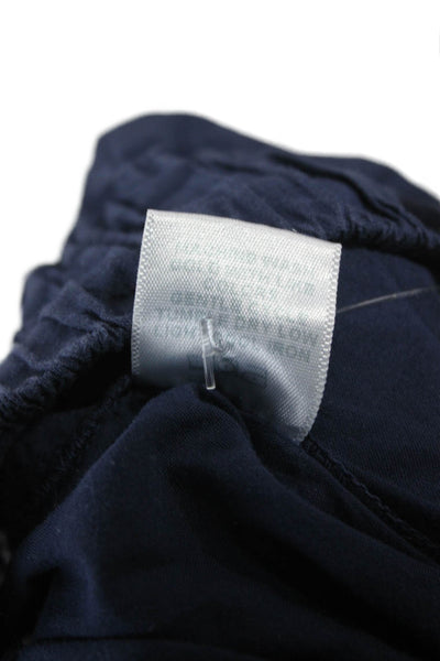 Xirena Women Casual Pants Blue Cotton Drawstring Size M