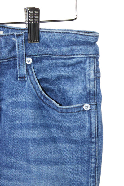 Amo Unisex Adults Skinny Jeans Blue Denim Mid Rise Size 26