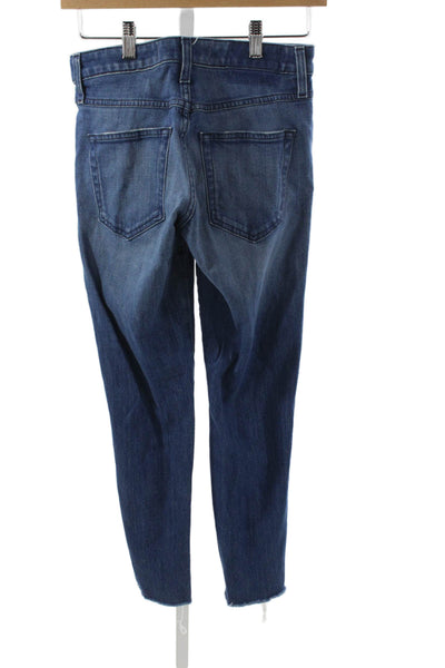 Amo Unisex Adults Skinny Jeans Blue Denim Mid Rise Size 26