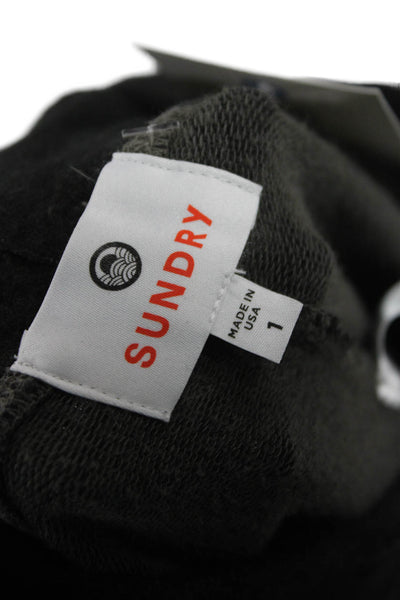 Sundry Womens Gray Striped Viscose Ankle Leggings Size 1