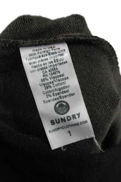 Sundry Womens Gray Striped Viscose Ankle Leggings Size 1