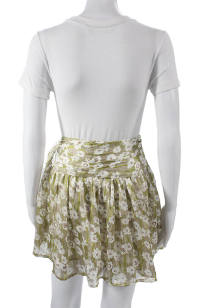 Sabina Musayev Womens Wrap Skirt Multicolor Floral Polyester Button Mini Size S