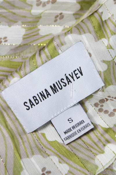 Sabina Musayev Womens Wrap Skirt Multicolor Floral Polyester Button Mini Size S