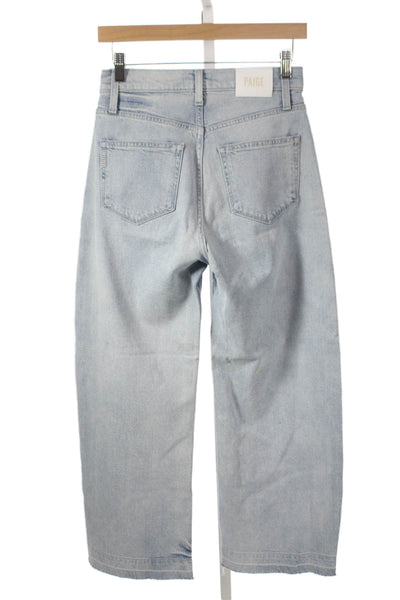 Paige Women Ankle Jeans Blue High Rise Cotton Inseam 28 Size 25