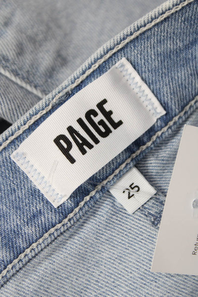 Paige Women Ankle Jeans Blue High Rise Cotton Inseam 28 Size 25
