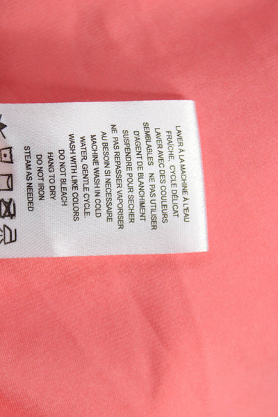 Renuar Unisex Adults Button Front Dress Shirt Pink Collared Long Sleeve Size XL
