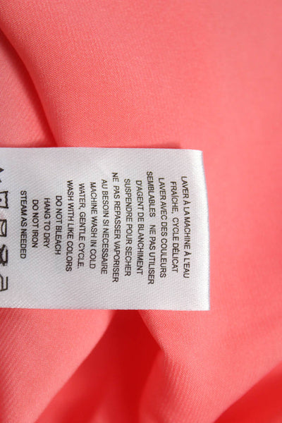 Renuar Women Button Front Pink Collared Long Sleeve Short Dress Size L