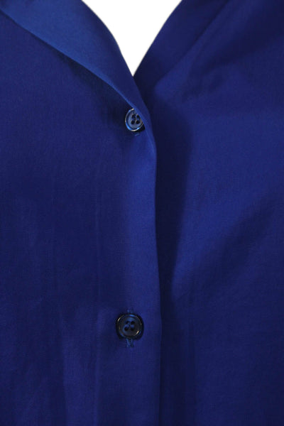 Renuar Womens Dresses Button Front Blue Long Sleeve Collared Size XL