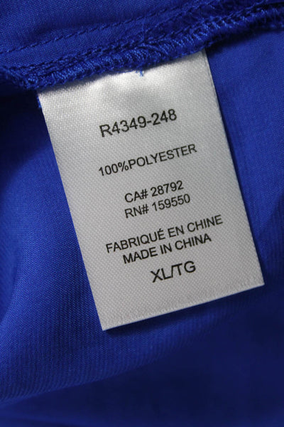 Renuar Womens Dresses Button Front Blue Long Sleeve Collared Size XL