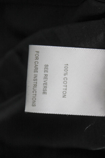 Marea Women Mini Black V-Neck Short Sleeve Cotton Dress Pullover Size XS